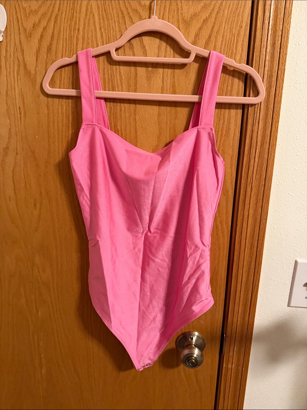 Good American Hot Pink One-Piece Swimsuit